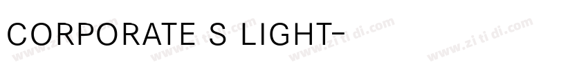 corporate s light字体转换